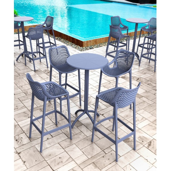 Commercial Resin Stacking Bar Stools